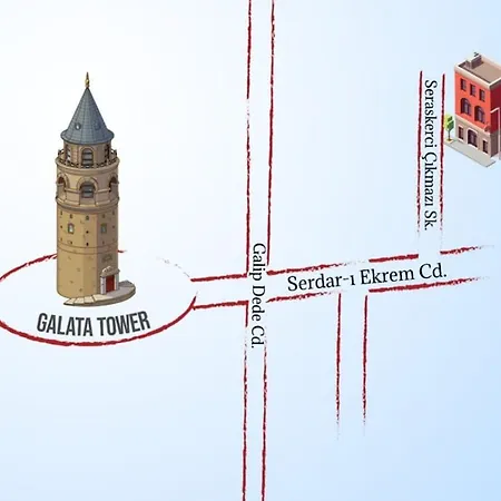 公寓 Private Terrace Ac Bright Flat Galata